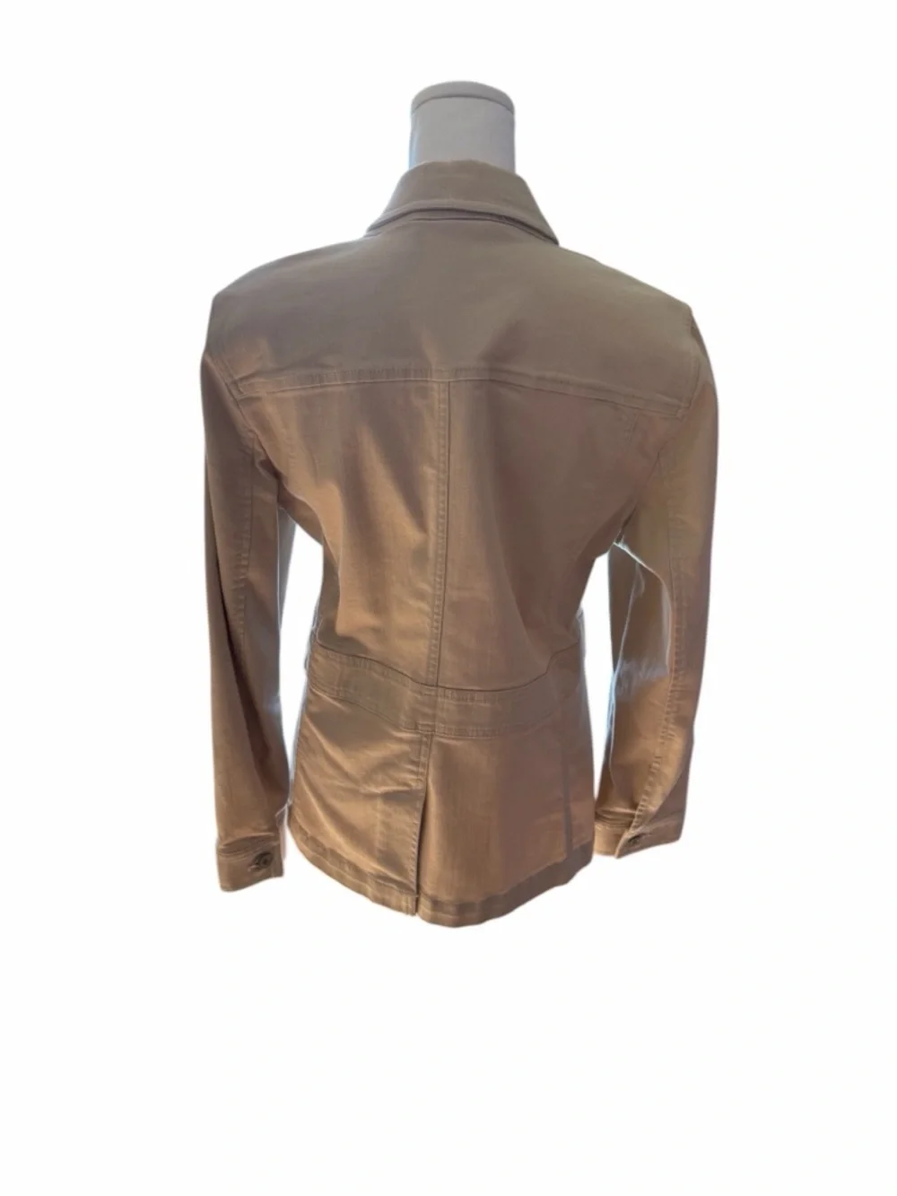 Talbots Petite Light Beige Jean Jacket with Front Buttons - Picture 14 of 14